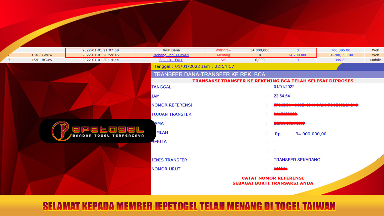 bukti pembayaran jepetogel19